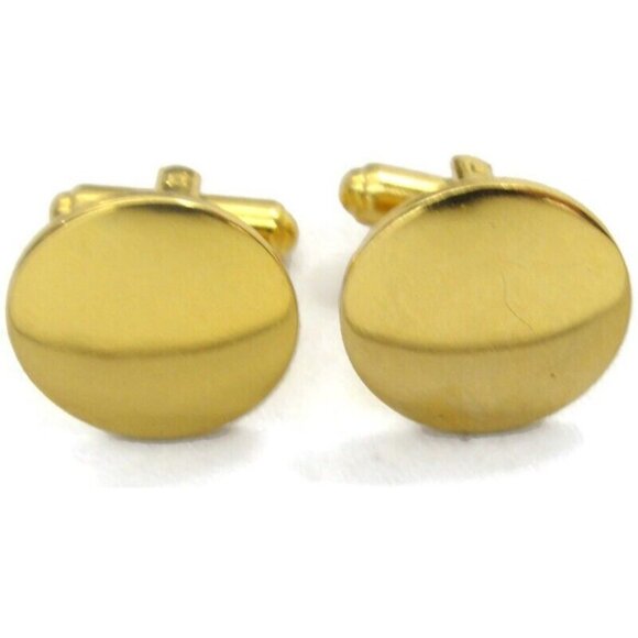 Polished Gold Tone Cufflinks Phoenix Bird Hallmark Wedding Tux Vintage - Picture 15 of 15